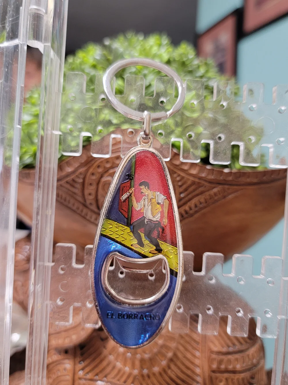 'El Borracho' Multicolor Metal Keychain Bottle Opener